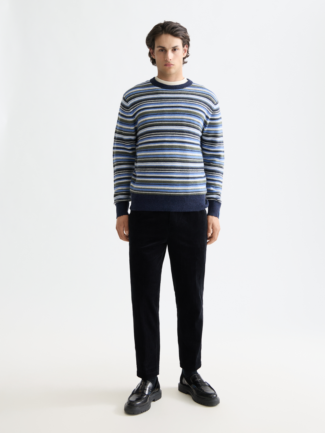 striped pullover knit