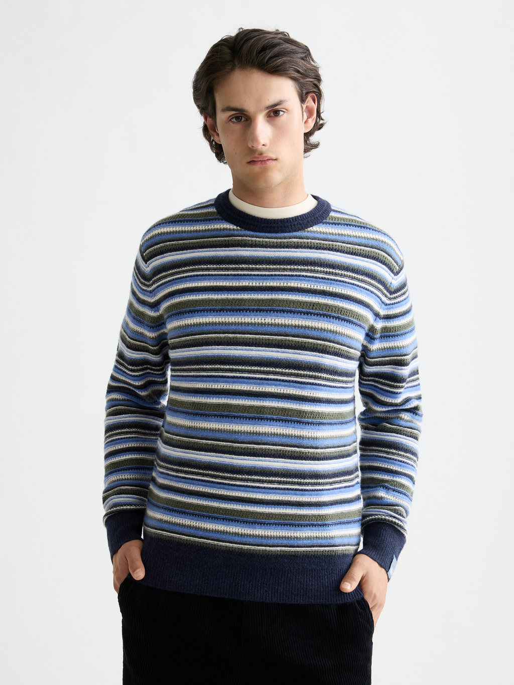 striped pullover knit