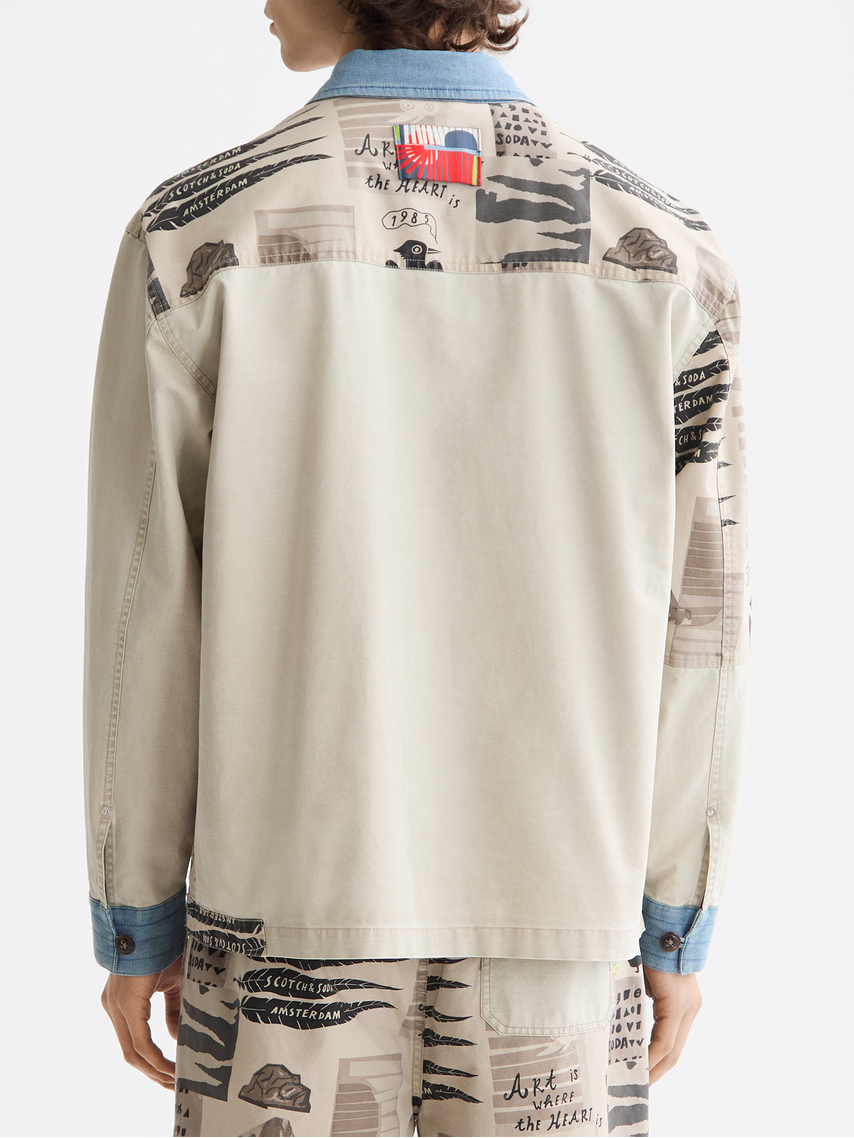 Printed block worker jacket – Scotch & Soda Amsterdam