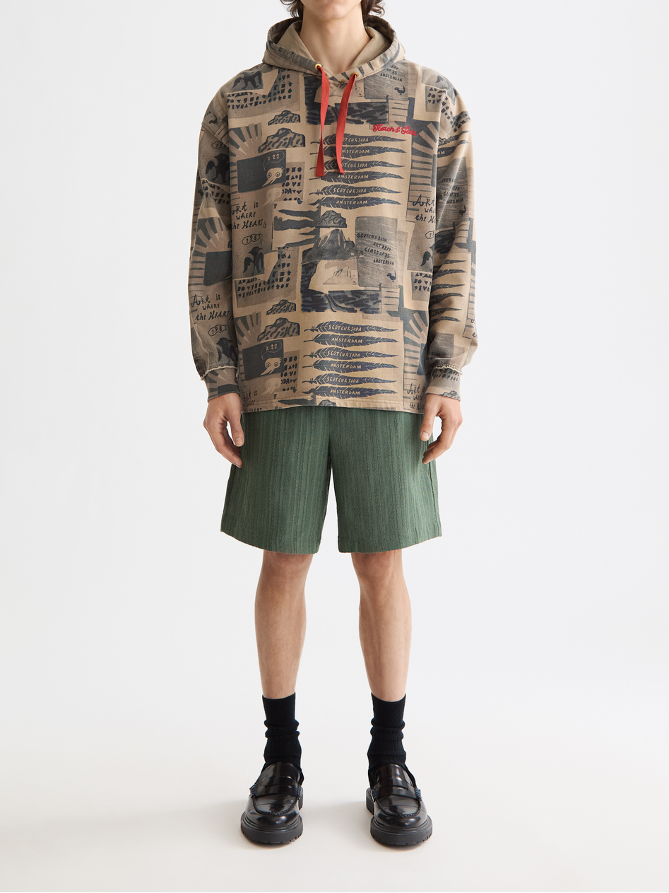 overdyed printed hoodie – Scotch & Soda Amsterdam