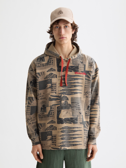 overdyed printed hoodie