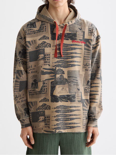 overdyed printed hoodie – Scotch & Soda Amsterdam