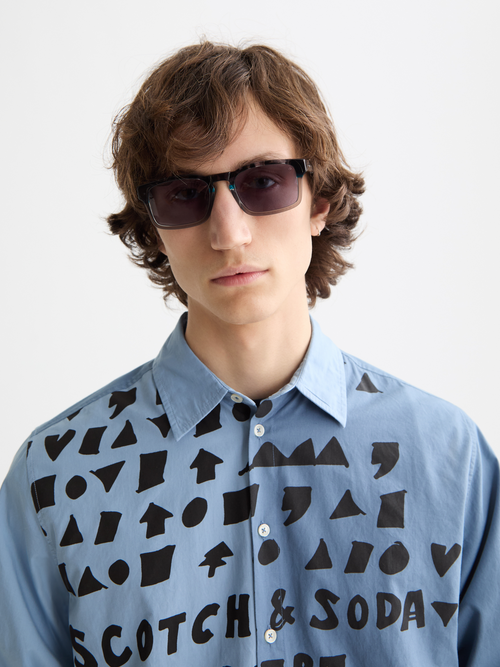 letters poplin shirt
