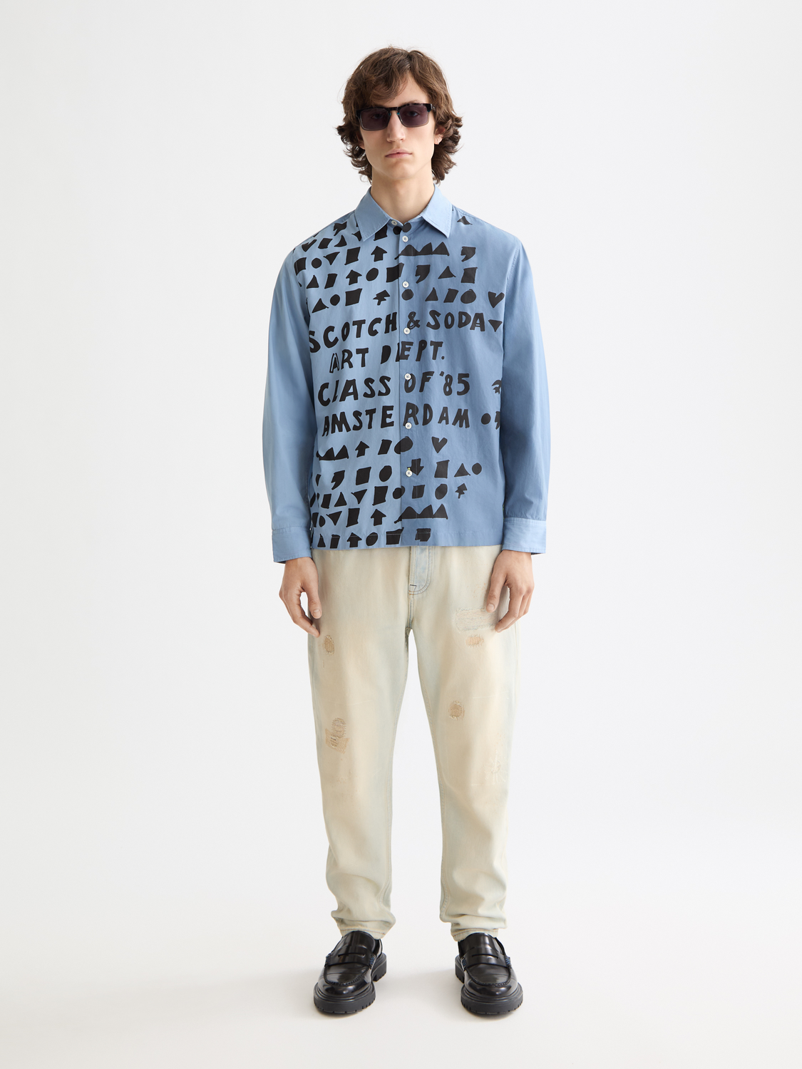 letters poplin shirt