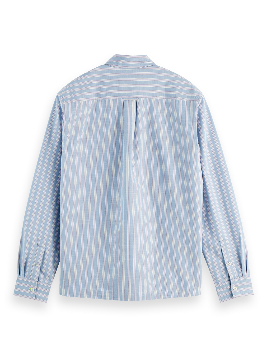 Graphic patchwork striped oxford shirt