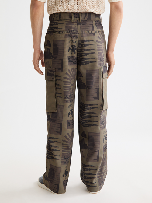 Baggy printed cargo pants