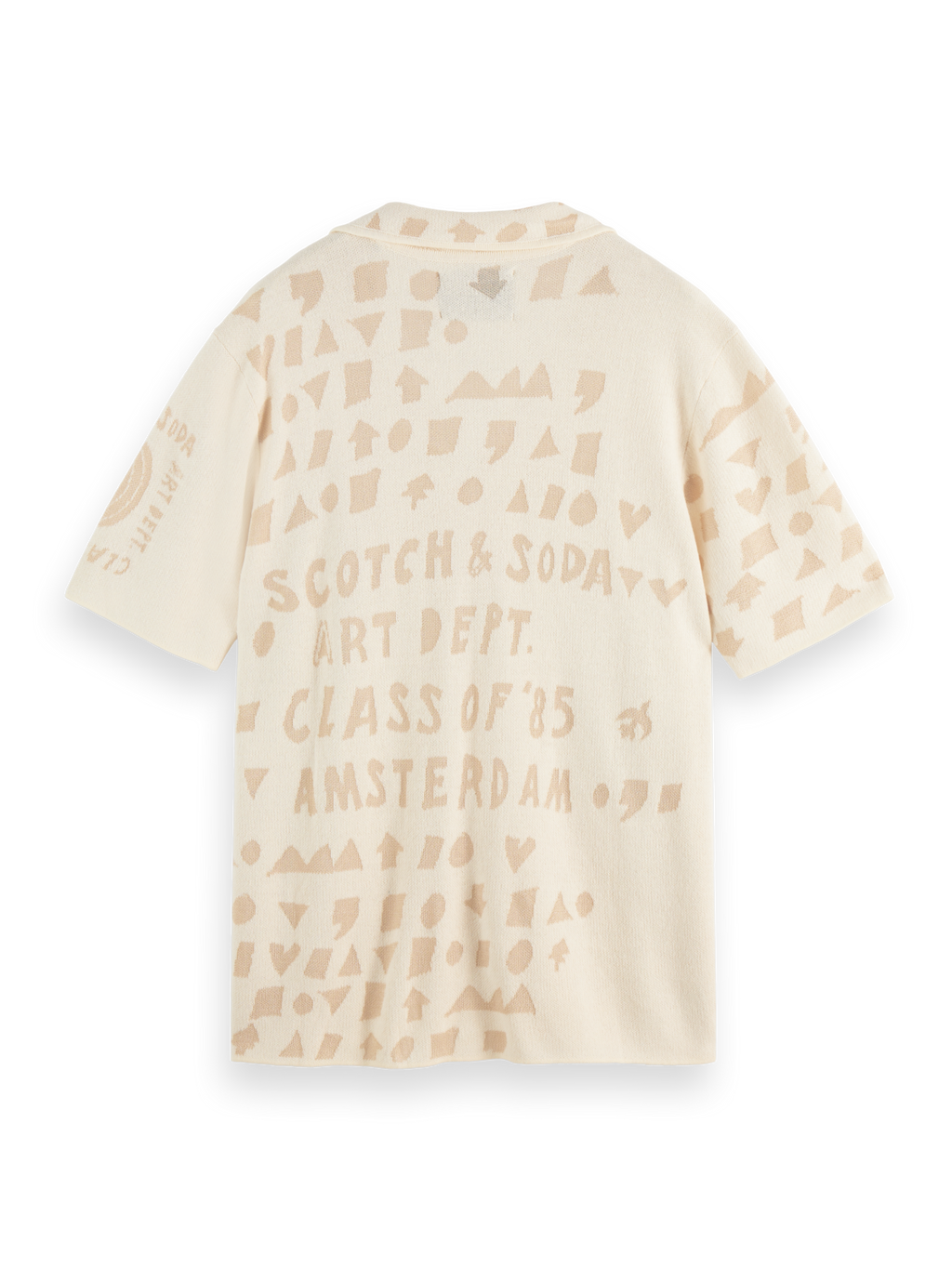 Jacquard knitted shirt