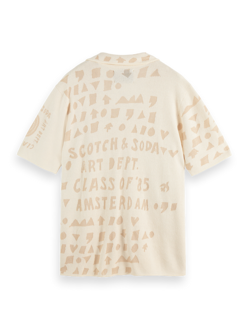 Jacquard knitted shirt