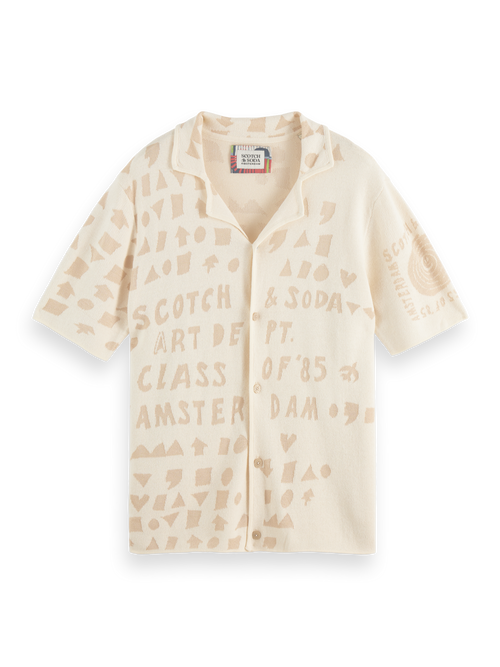 Jacquard knitted shirt