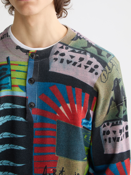 printed henley