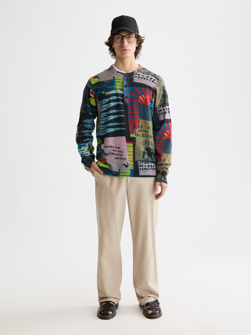 printed henley