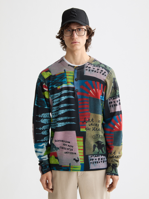 printed henley
