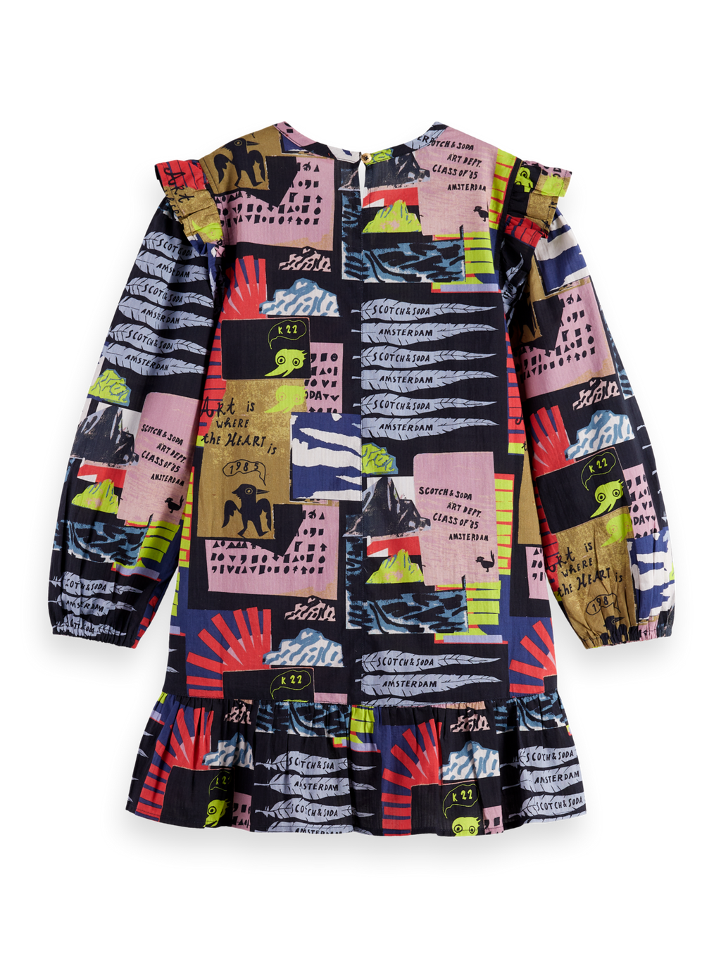 Girls printed seersucker dress