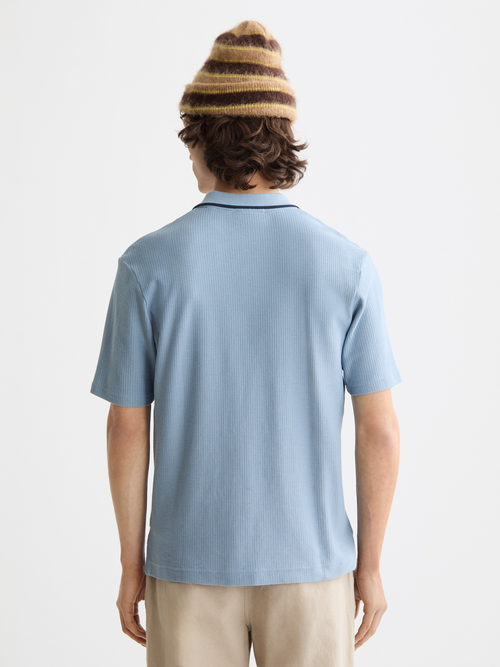 Relaxed-fit structured polo