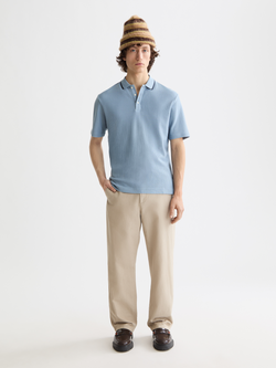 Relaxed-fit structured polo
