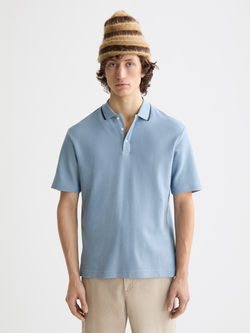 Relaxed-fit structured polo