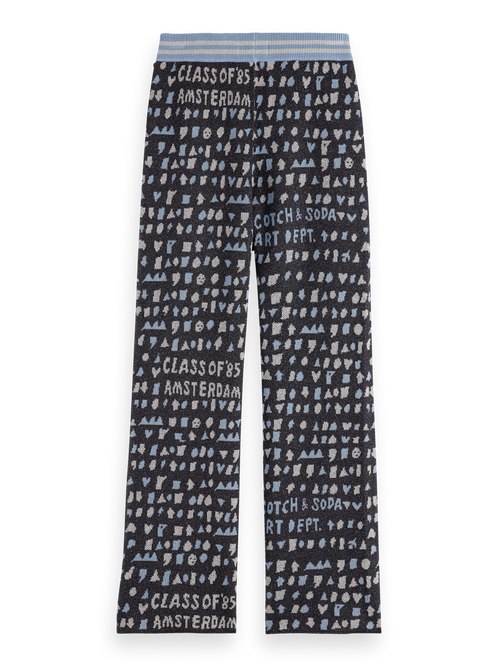 Straight-leg jacquard sweatpants