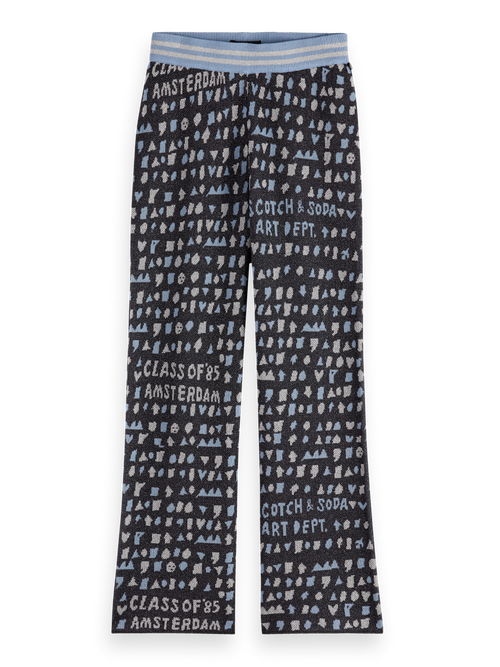 Straight-leg jacquard sweatpants