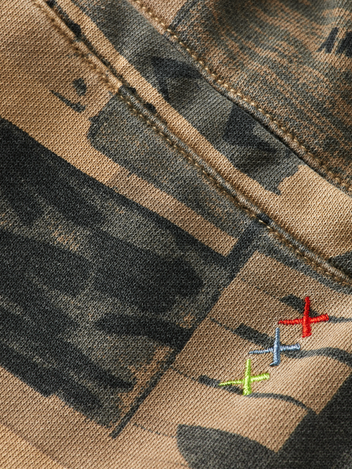 All-over printed cargo sweatpants