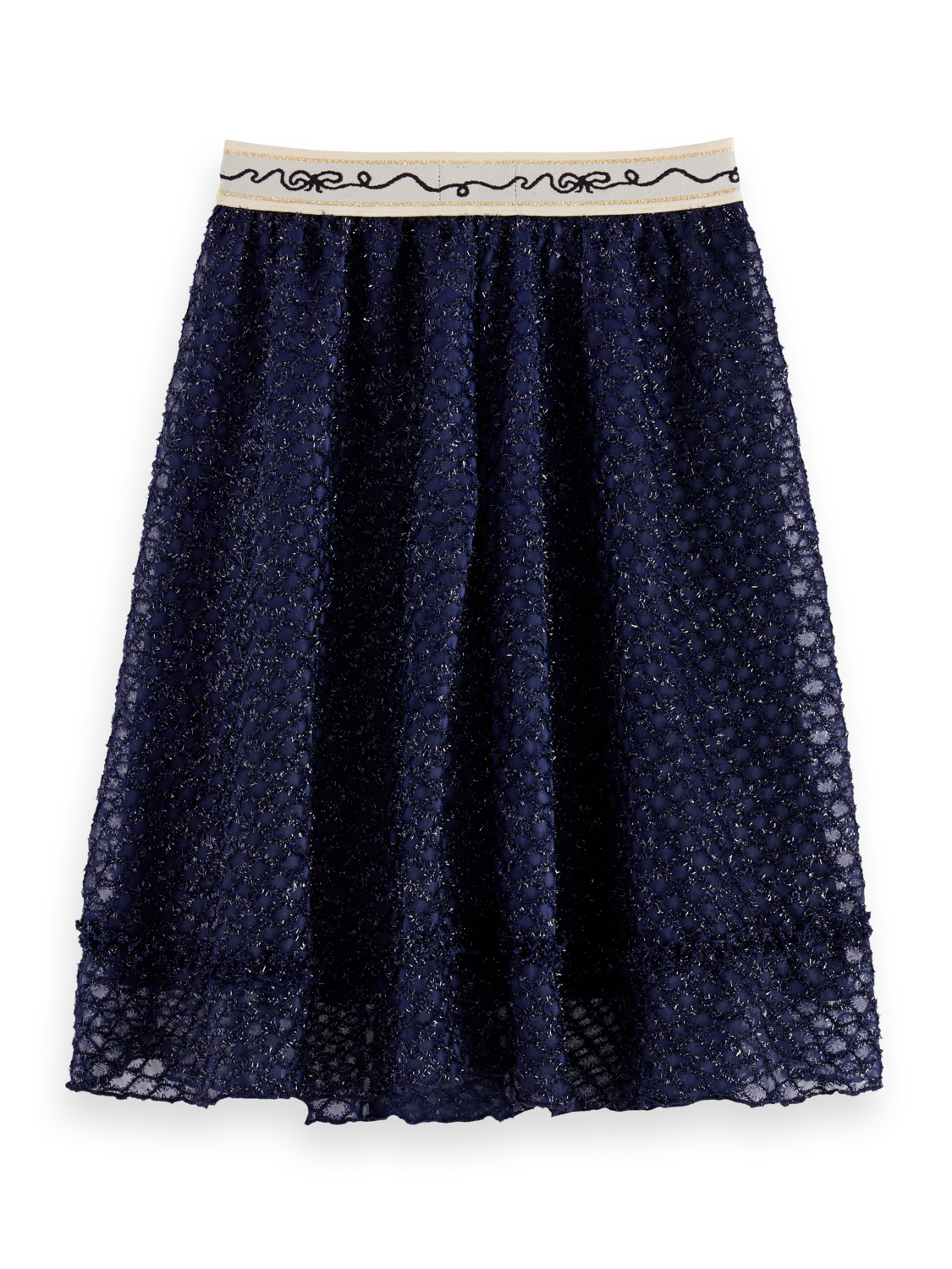 Girls Fancy lurex midi skirt