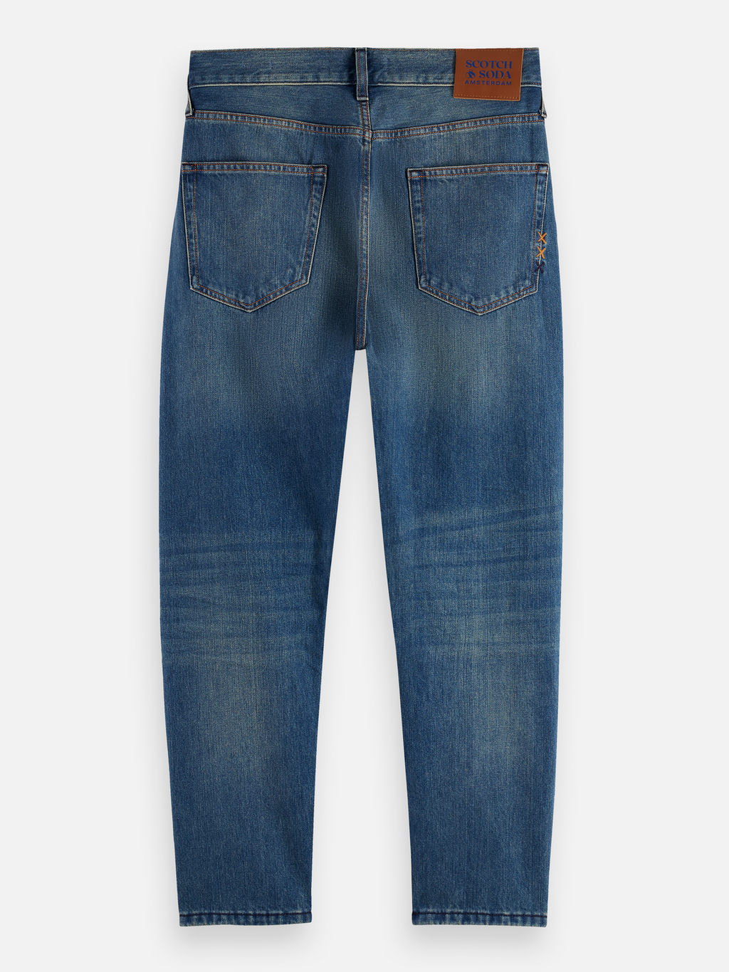 Lockere, konische Jeans „Core Dean“ in Nachtblau