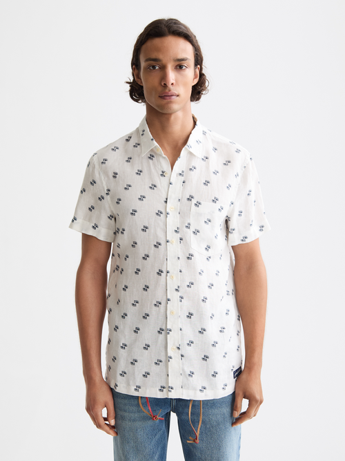 Regular-fit all-over printed shirt