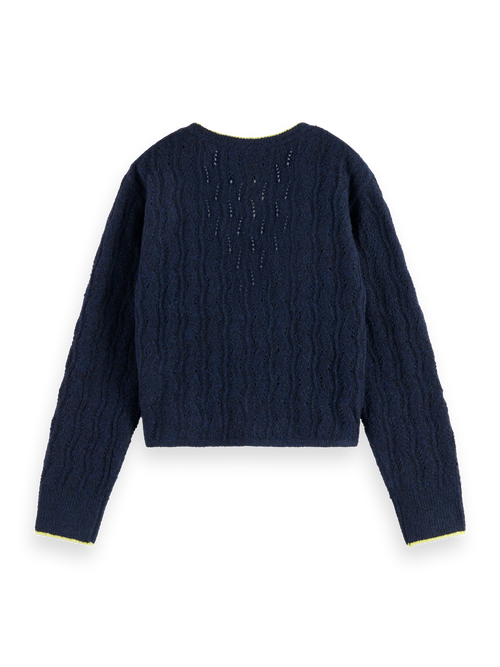 Lightweight ajour-knitted cardigan