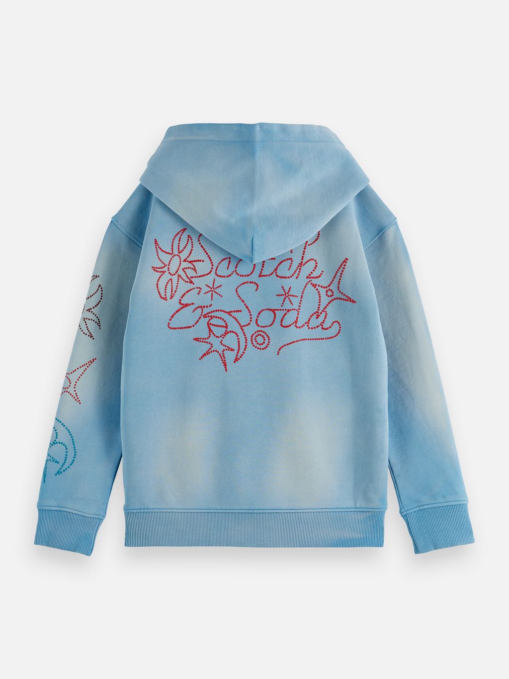 Artwork relaxed fit washed hoodie