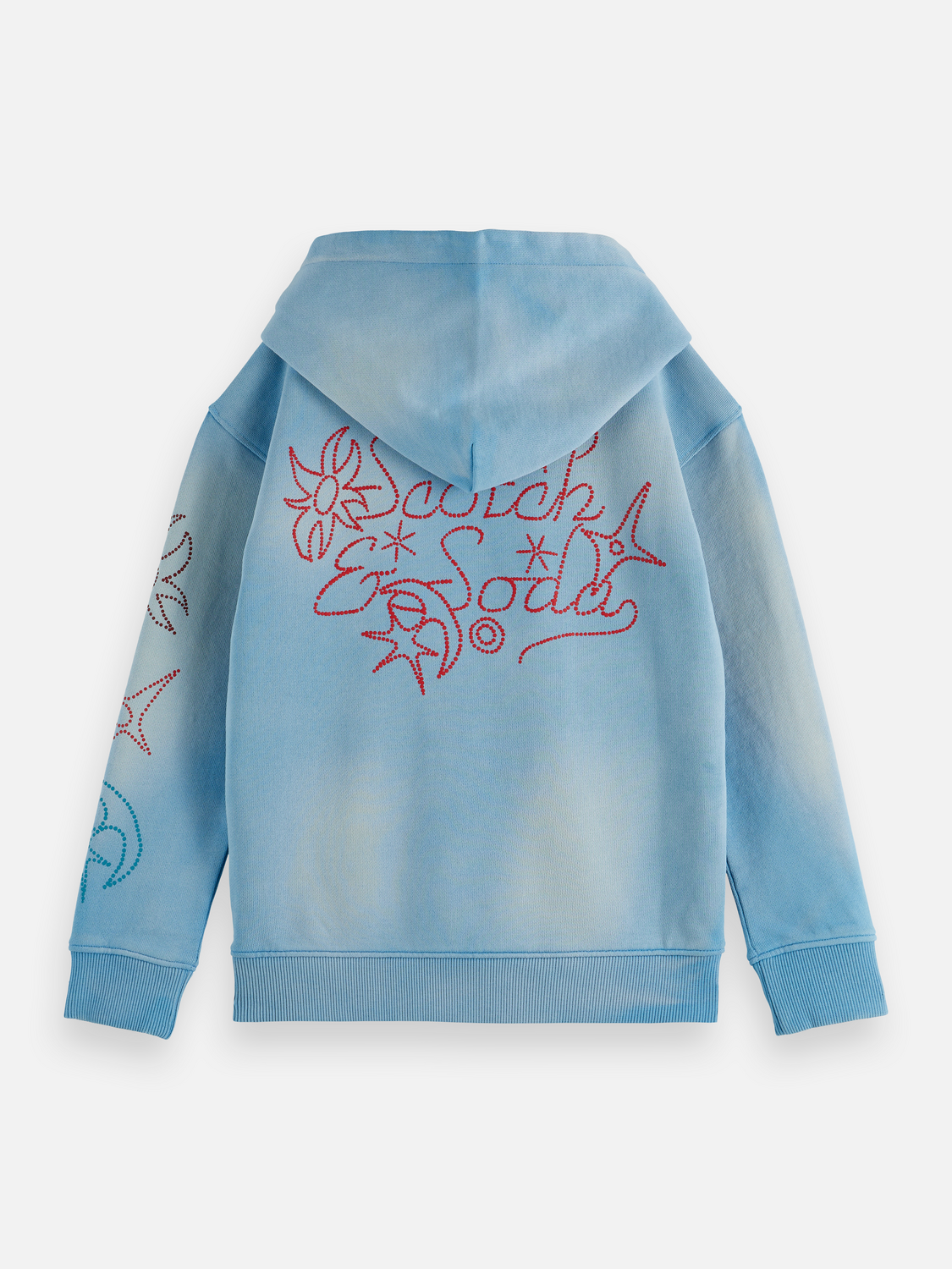 Artwork relaxed fit washed hoodie