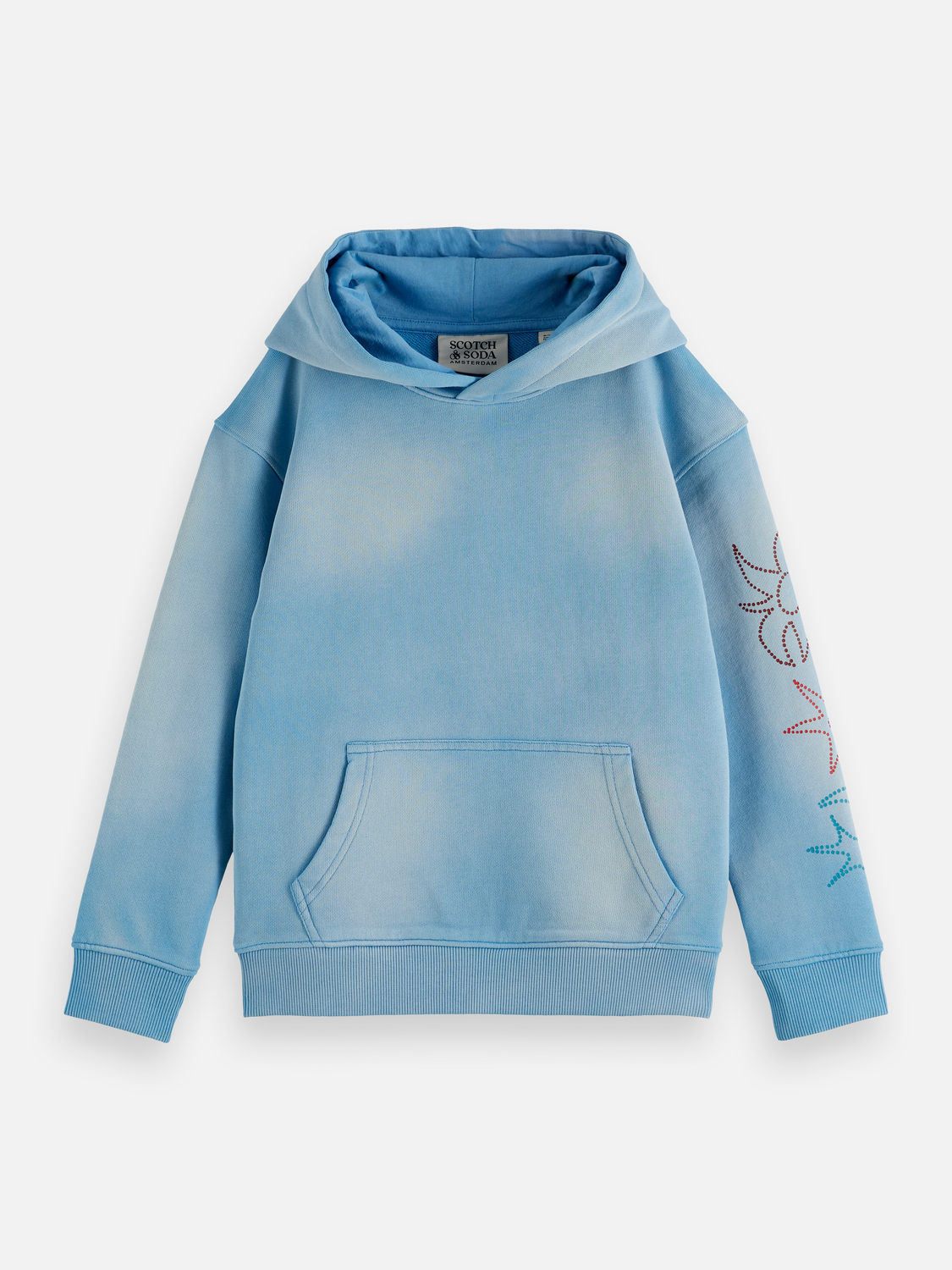 Artwork relaxed fit washed hoodie