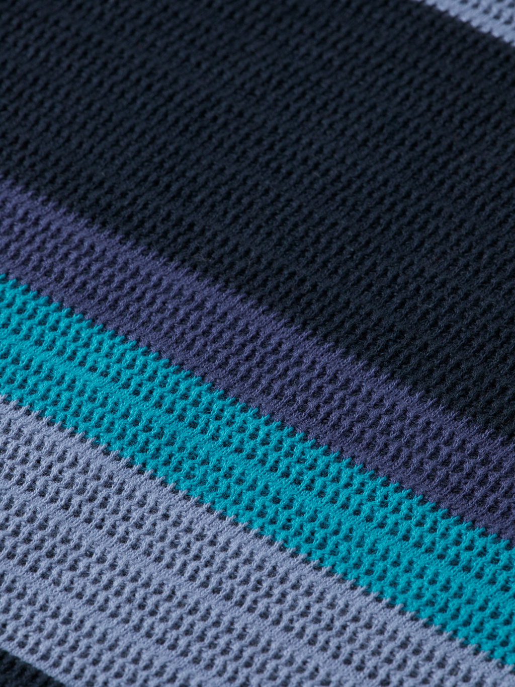 Structured knitted striped polo