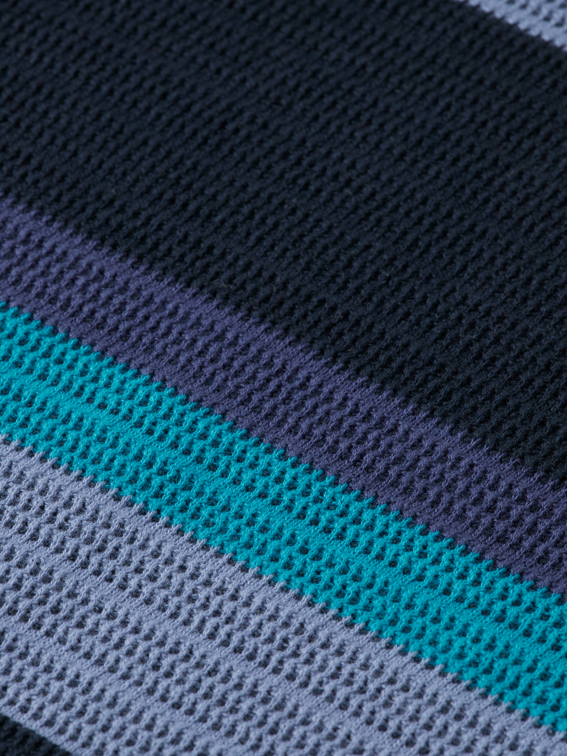 Structured knitted striped polo