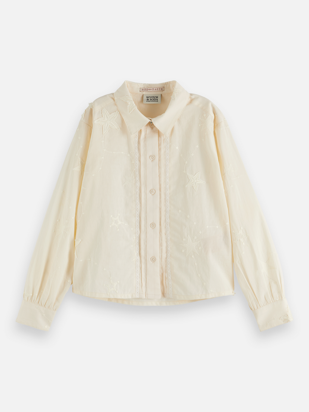 Fringe embroidered shirt