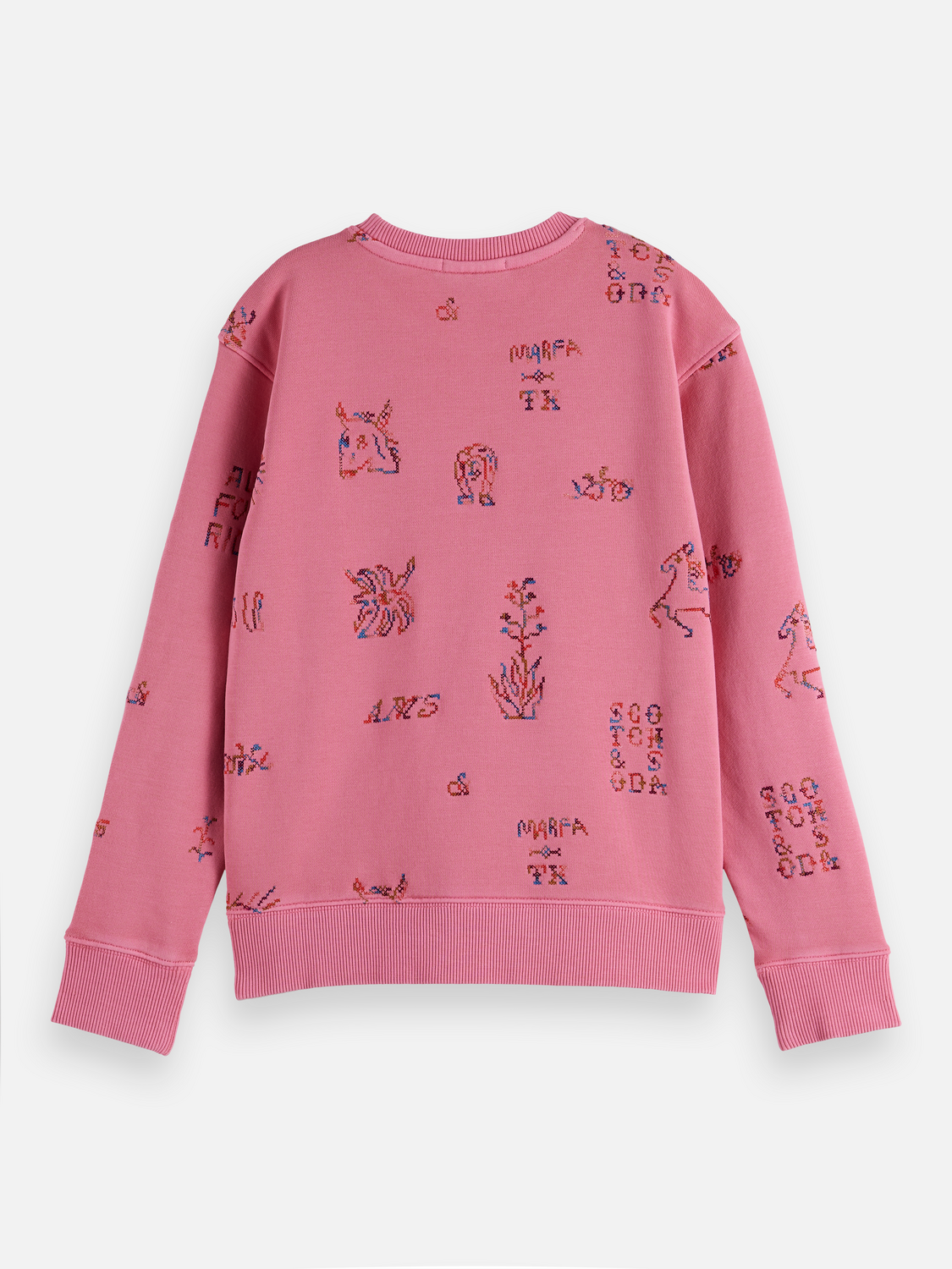Crossstitch embroidered relaxed fit sweatshirt
