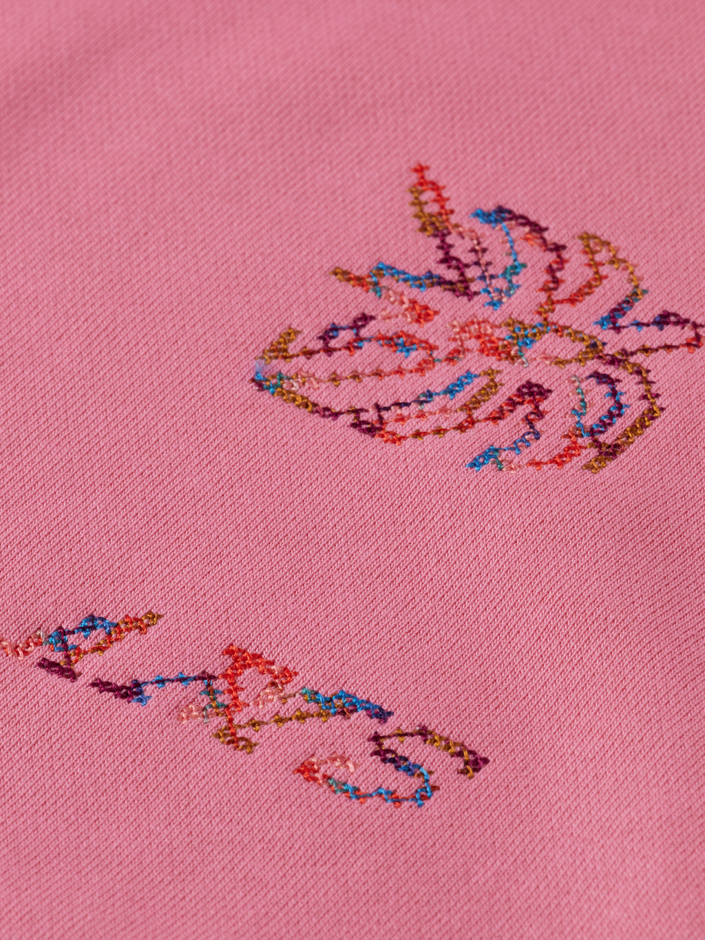 Crossstitch embroidered relaxed fit sweatshirt
