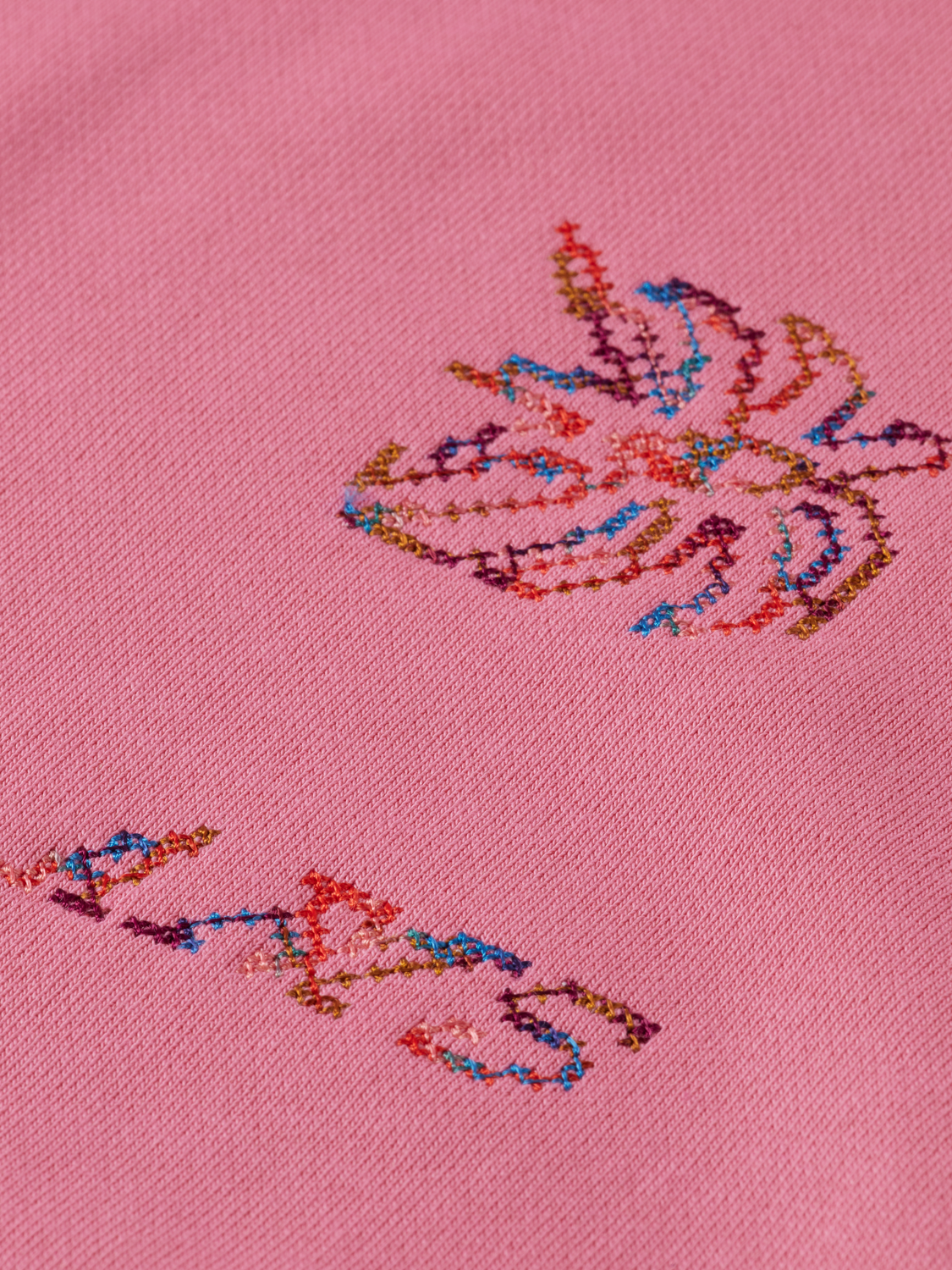 Crossstitch embroidered relaxed fit sweatshirt