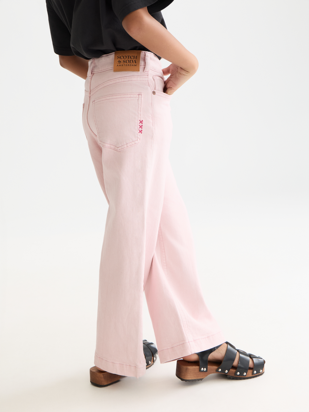 Girls The Wave wide leg denim