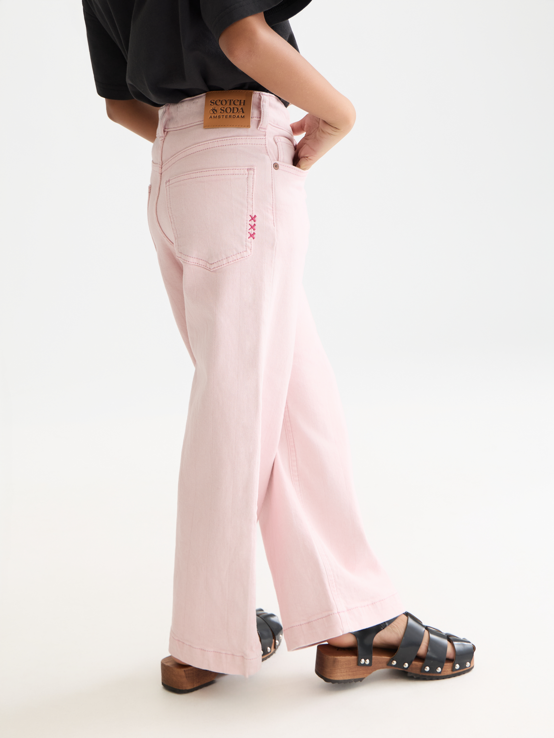 Girls The Wave wide leg denim