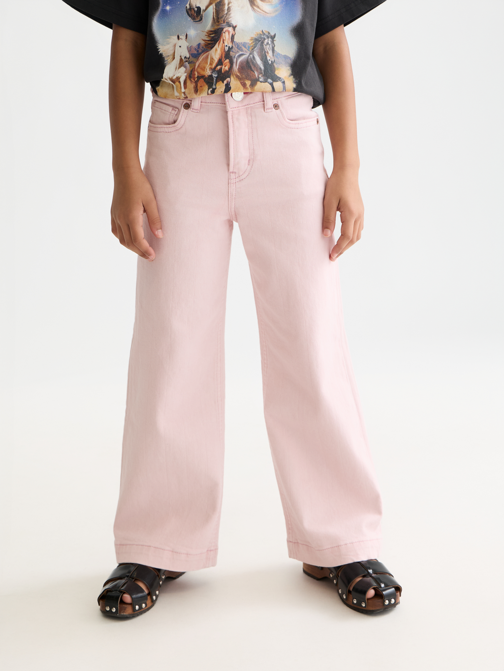 Girls The Wave wide leg denim