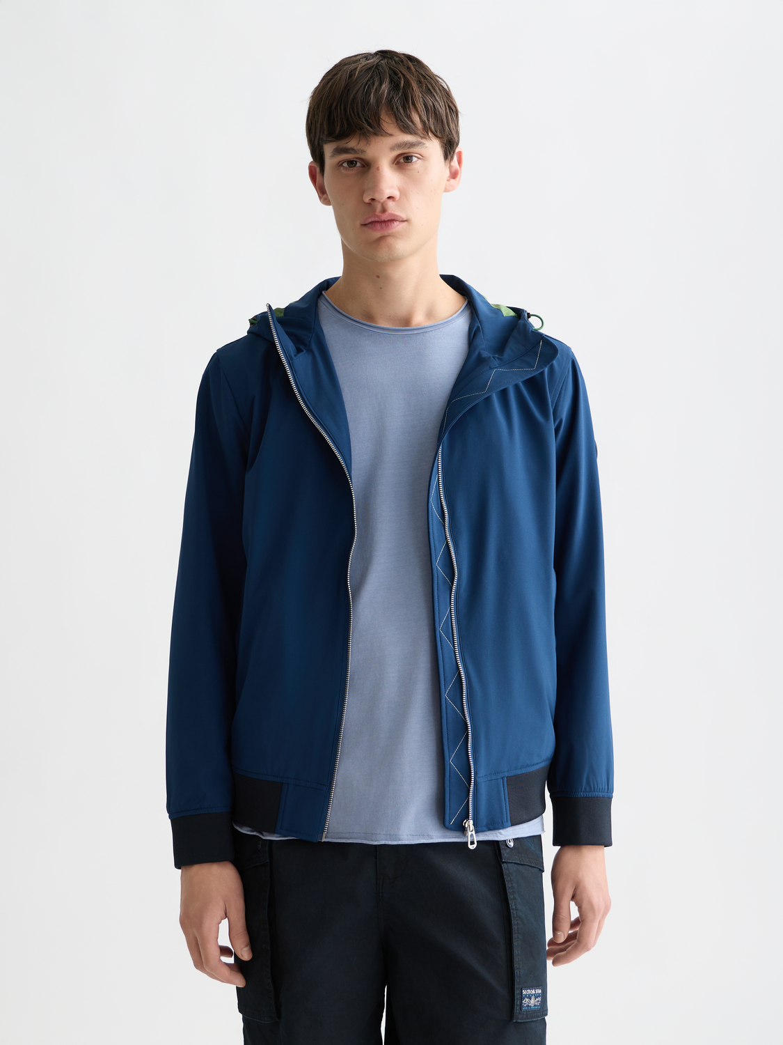 Soft shell hooded jacket