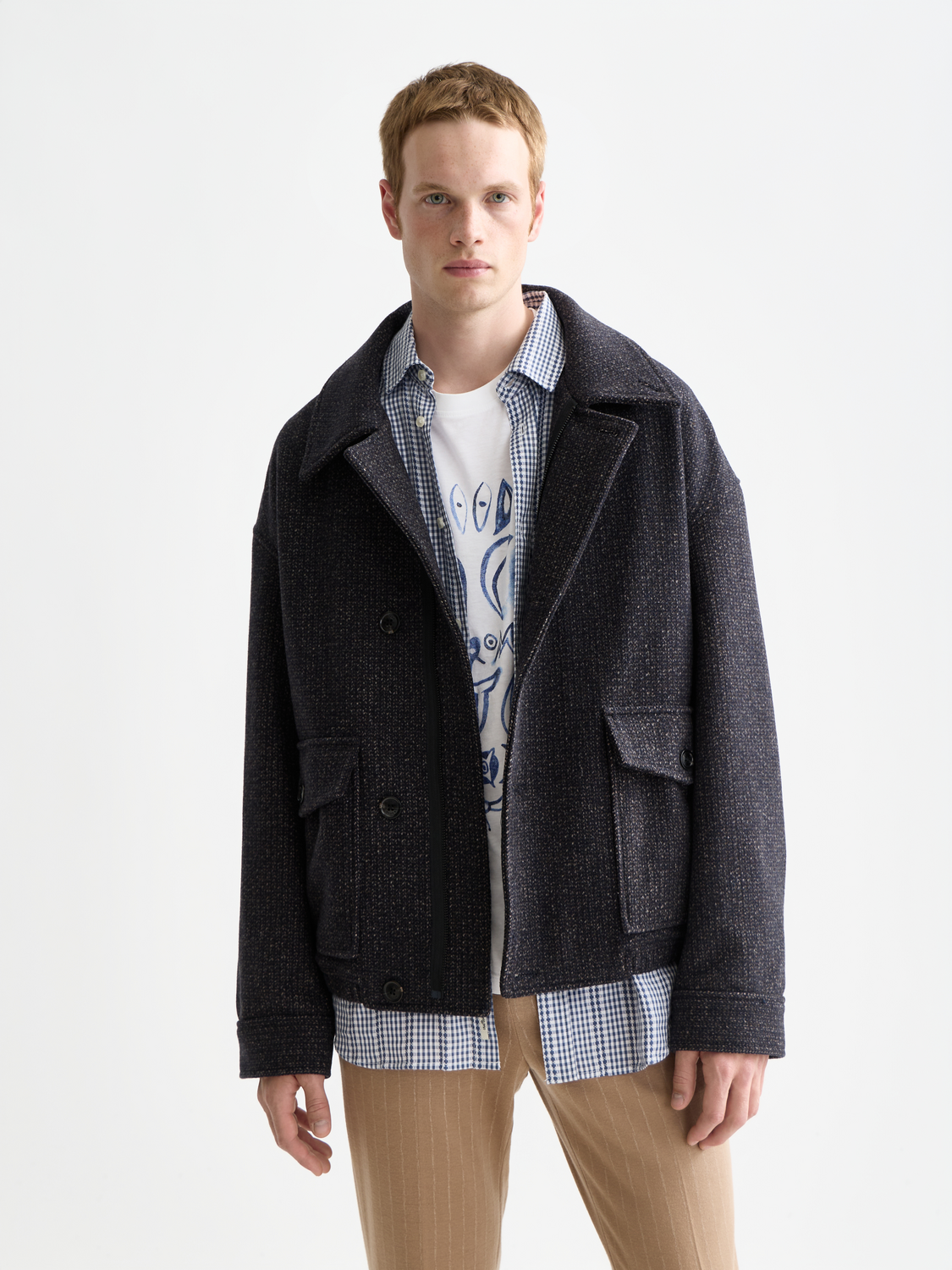 Textured wool jacket