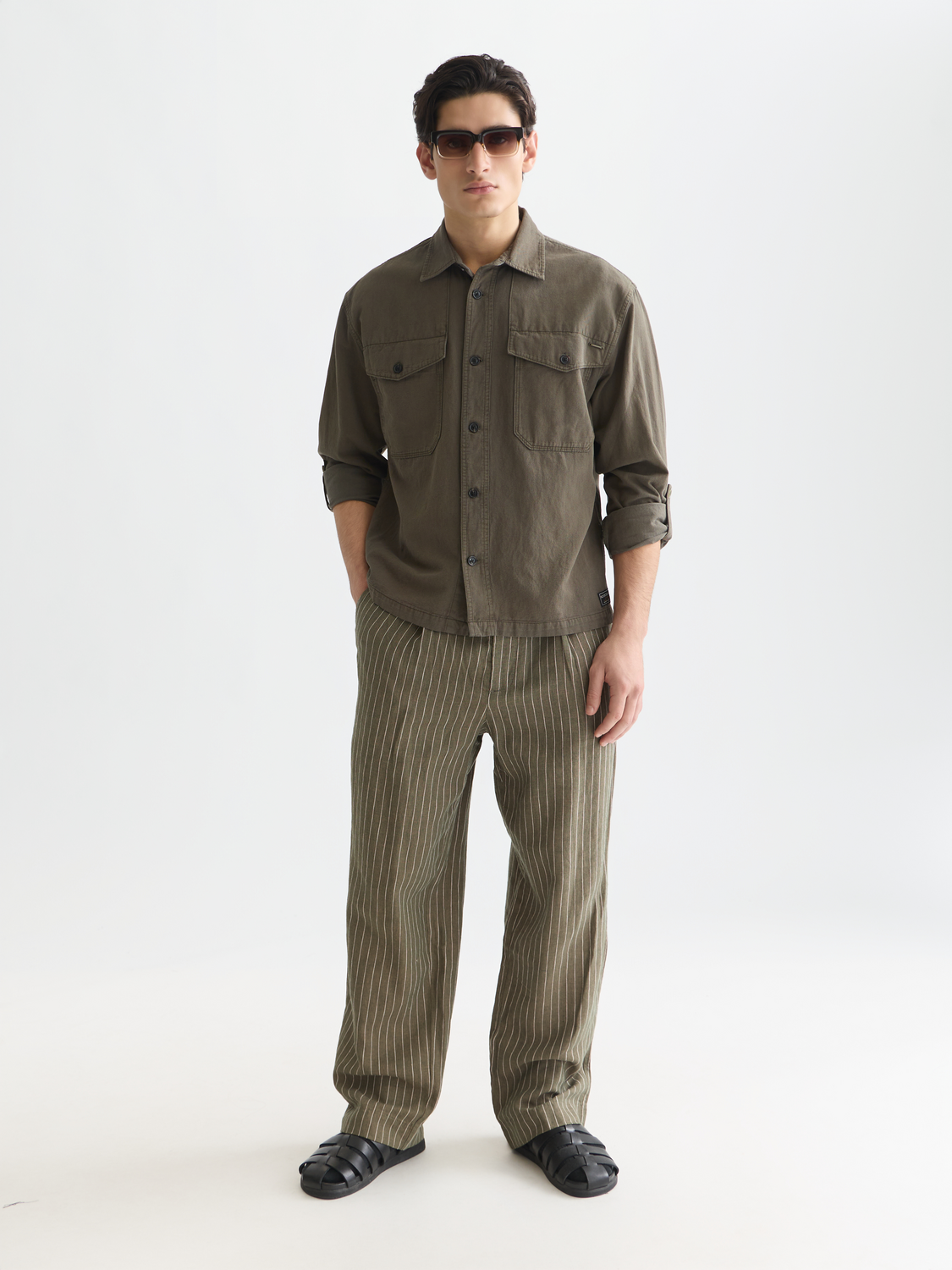 Cotton-linen overshirt