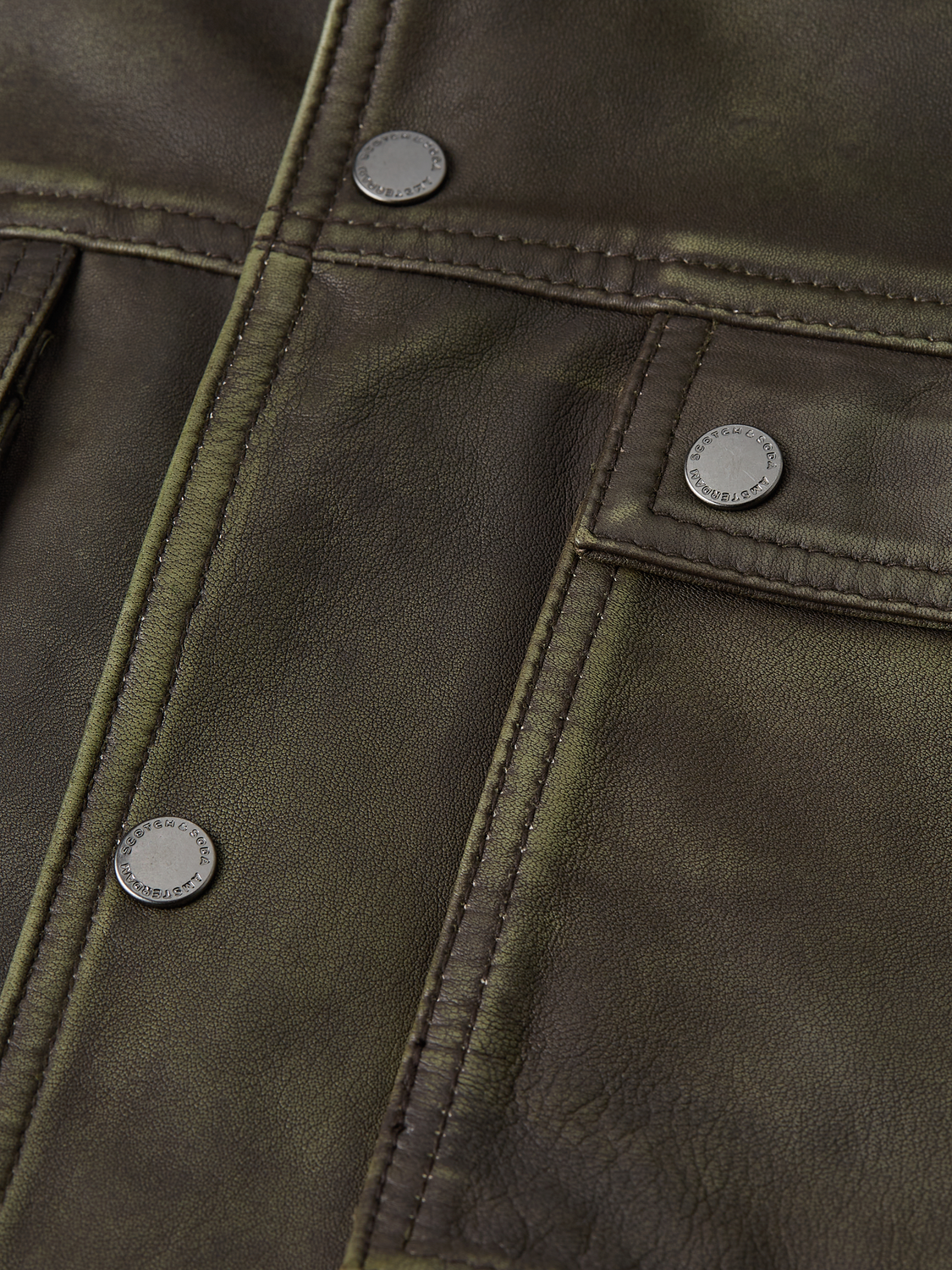 Brushed leather jacket