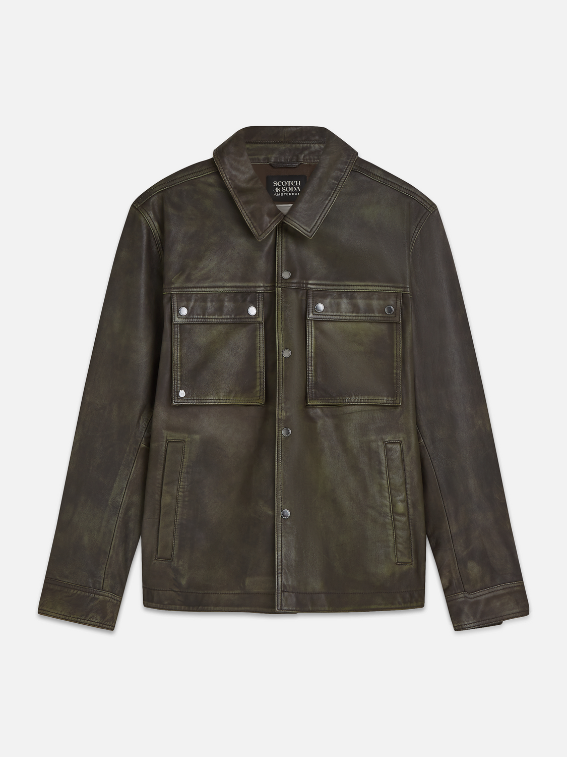 Brushed leather jacket