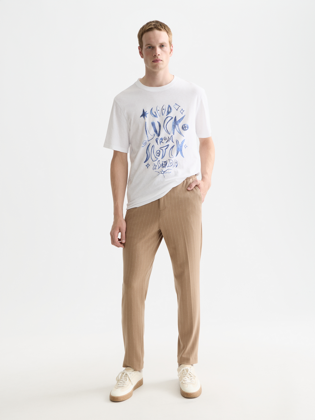 Finch tailored jersey yarn-dyed tapered jogger