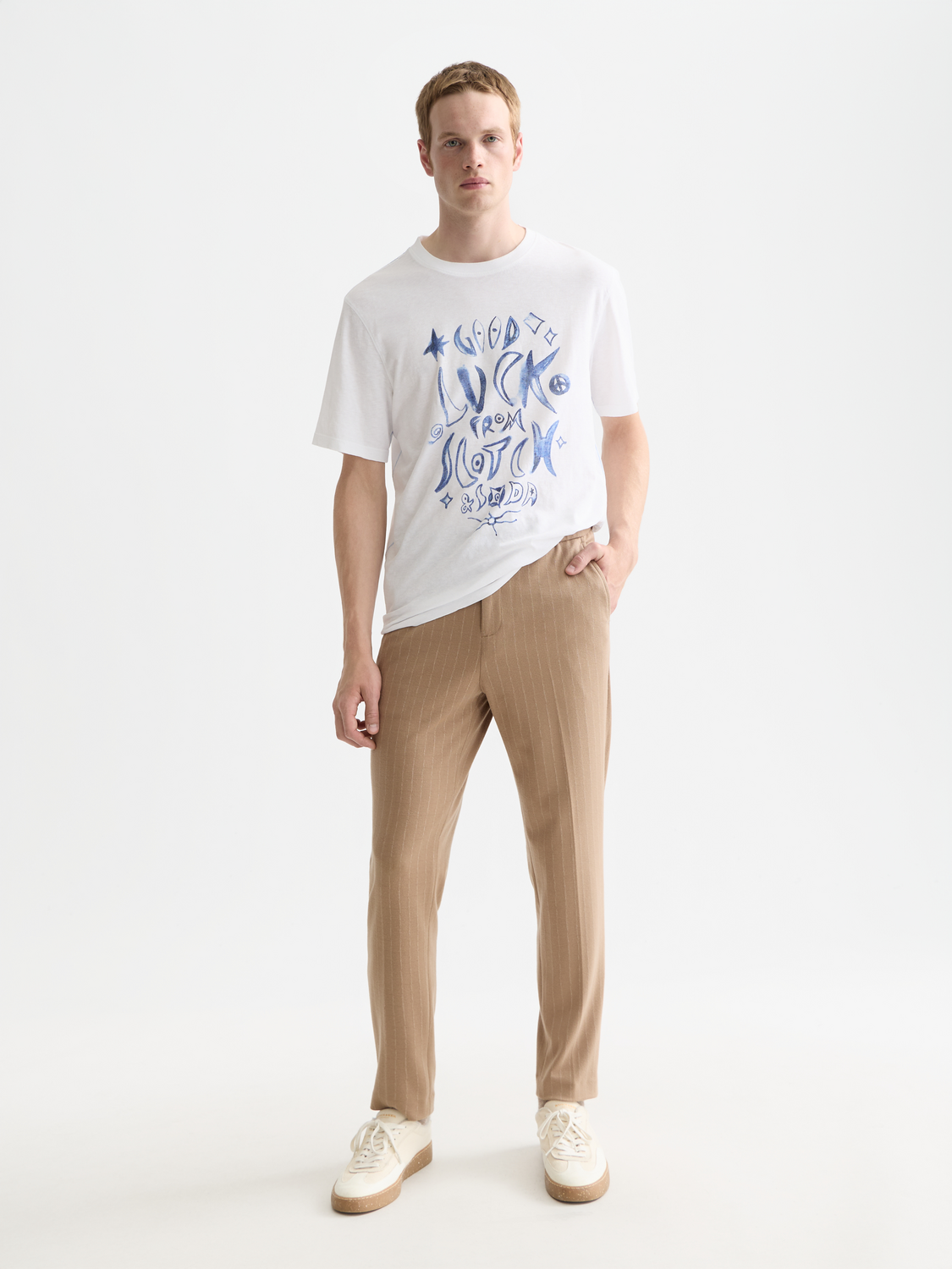 Finch tailored jersey yarn-dyed tapered jogger