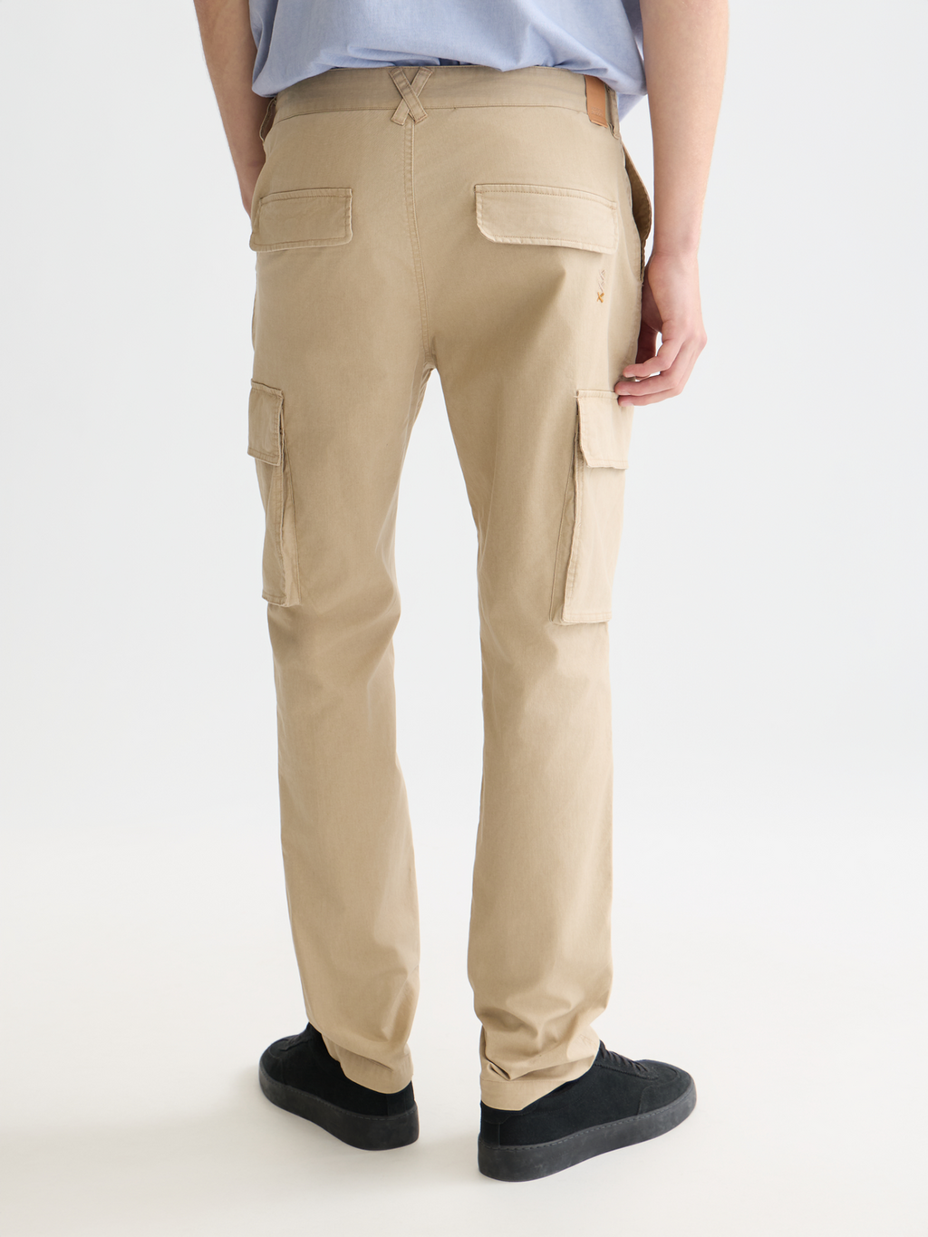 Stuart washed cottonblend regular slimfit cargo