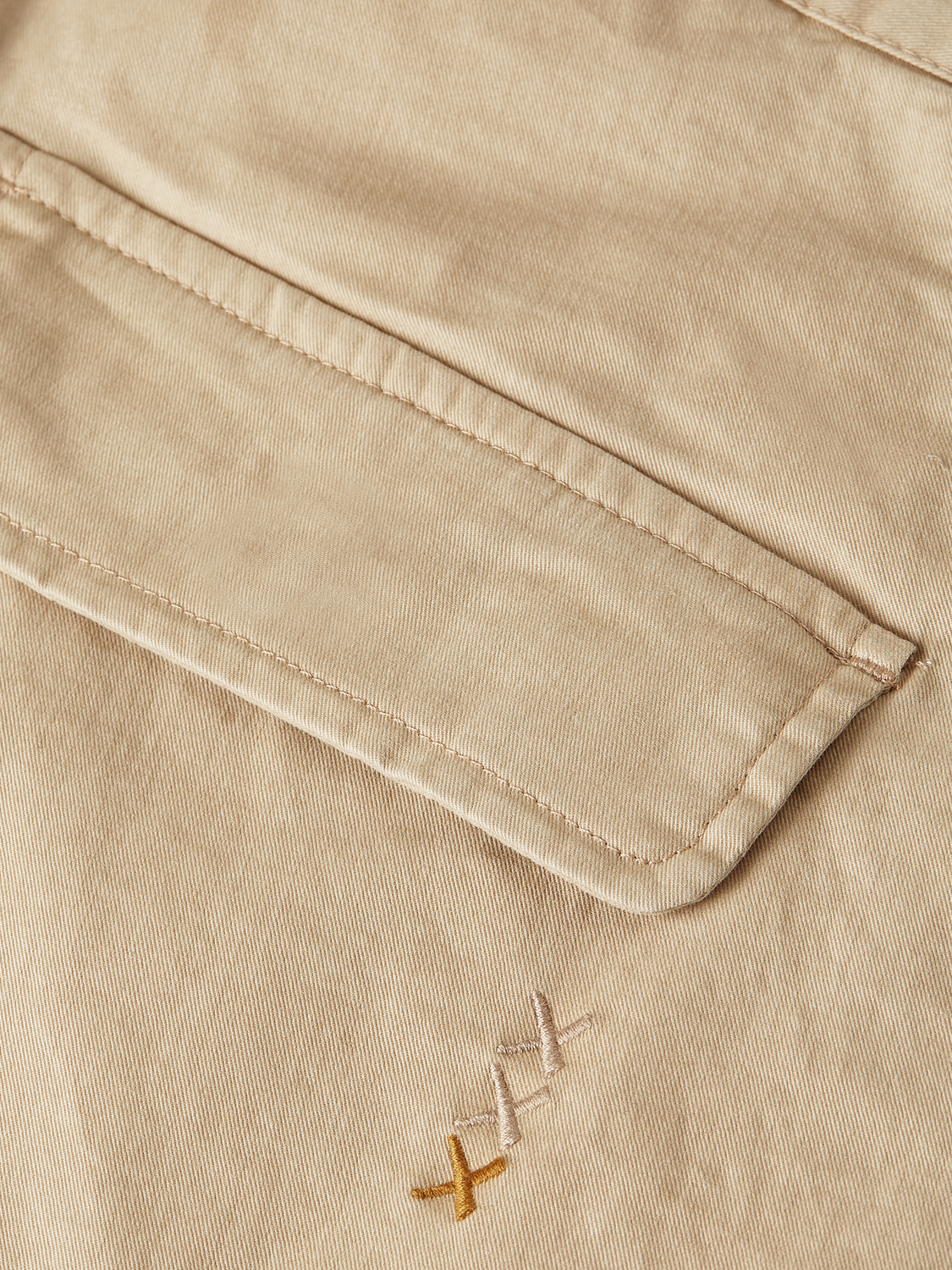 Stuart washed cottonblend regular slimfit cargo