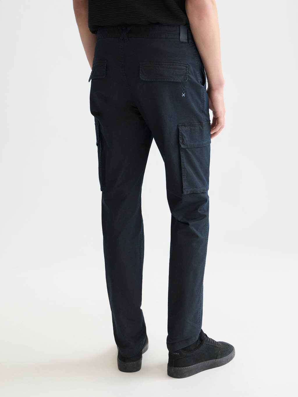Stuart washed cottonblend regular slimfit cargo