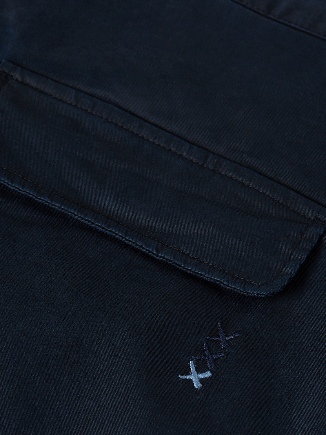 Stuart washed cottonblend regular slimfit cargo